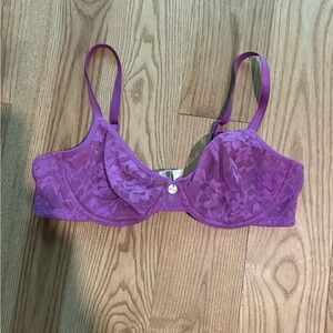 DKNY Purple Lace Underwire Bra